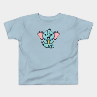 Cute Baby Elephant Selfie Kids T-Shirt